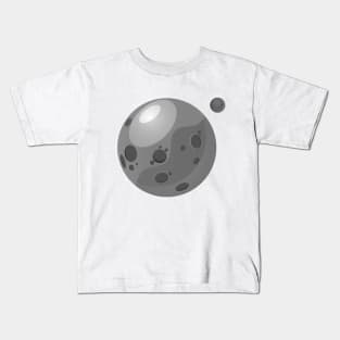 Red planet - black and white Kids T-Shirt